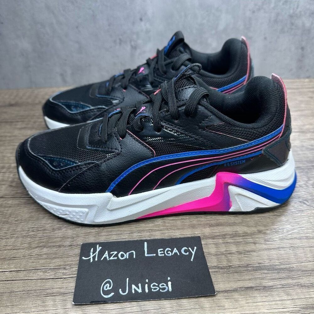 Puma~RS‎ Pulsoid Cosmic~Girl’s~Black/Pink/Blue Athletic Sneakers~Size 5
